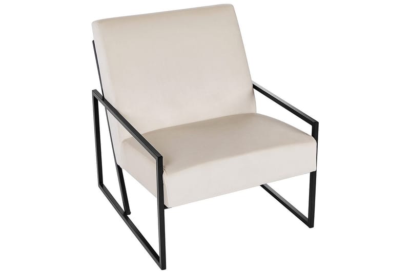 Lenestol Delary - Beige, svart - Møbler - Stoler & lenestoler - Lenestoler