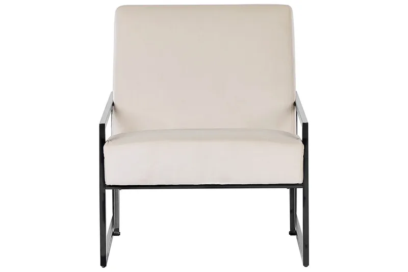 Lenestol Delary - Beige, svart - Møbler - Stoler & lenestoler - Lenestoler