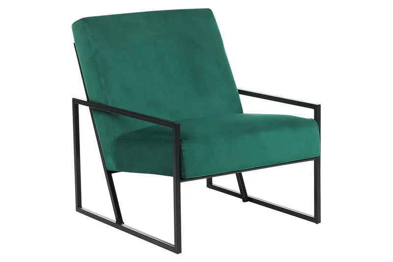 Lenestol Delary - Grønn, svart, Grønn, Svart - Møbler - Stoler & lenestoler - Lenestoler