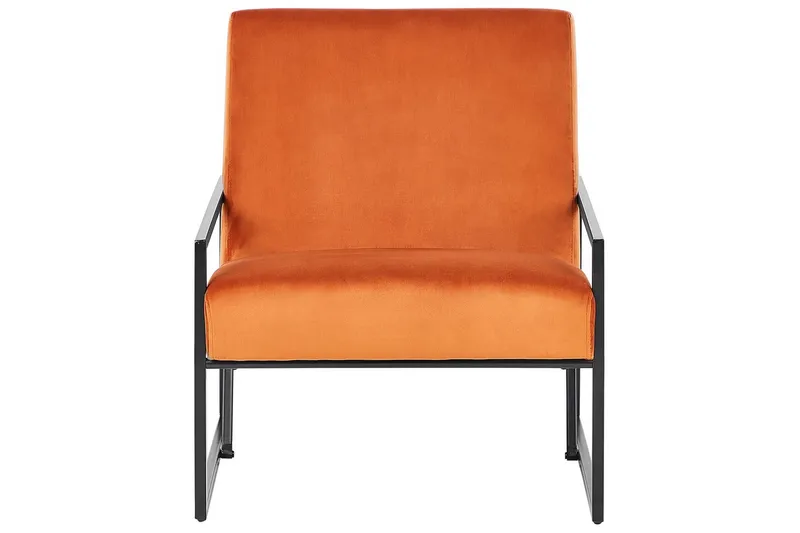 Lenestol Delary - Oransje, svart - Møbler - Stoler & lenestoler - Lenestoler