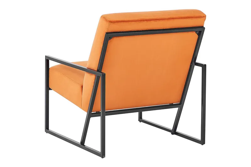 Lenestol Delary - Oransje, svart - Møbler - Stoler & lenestoler - Lenestoler