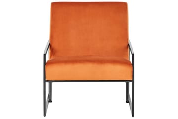 Lenestol Delary - Oransje, svart - Møbler - Stoler & lenestoler - Lenestoler