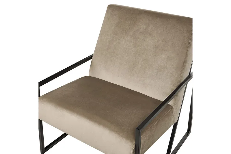 Lenestol Delary - Taupe, svart - Møbler - Stoler & lenestoler - Lenestoler