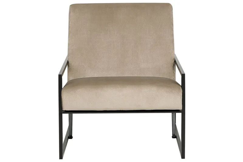 Lenestol Delary - Taupe, svart - Møbler - Stoler & lenestoler - Lenestoler