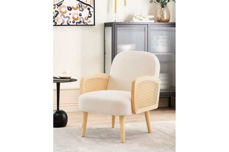 Lenestol Dvenberg - Beige, lyst tre - Møbler - Stoler & lenestoler - Lenestoler