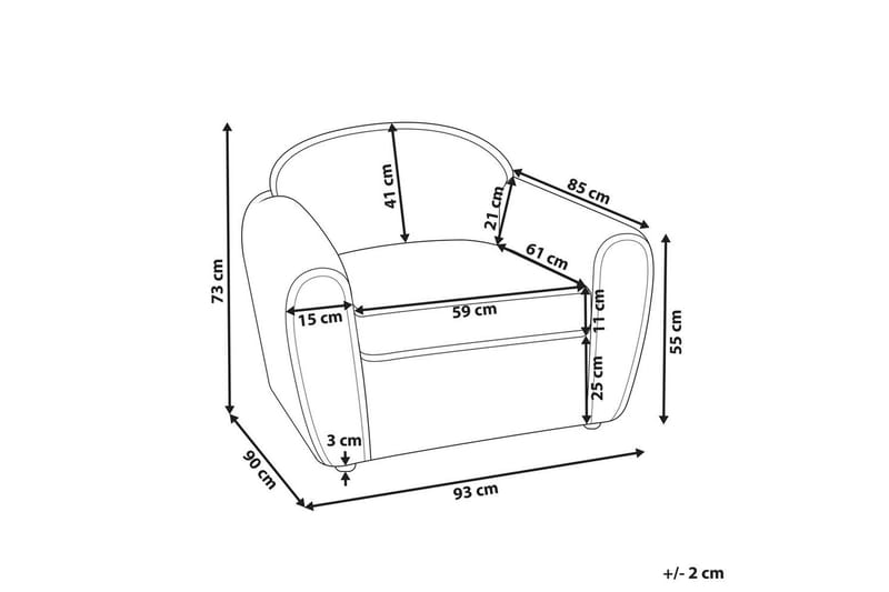 Lenestol Ellede - Brun - Møbler - Stoler & lenestoler - Lenestoler
