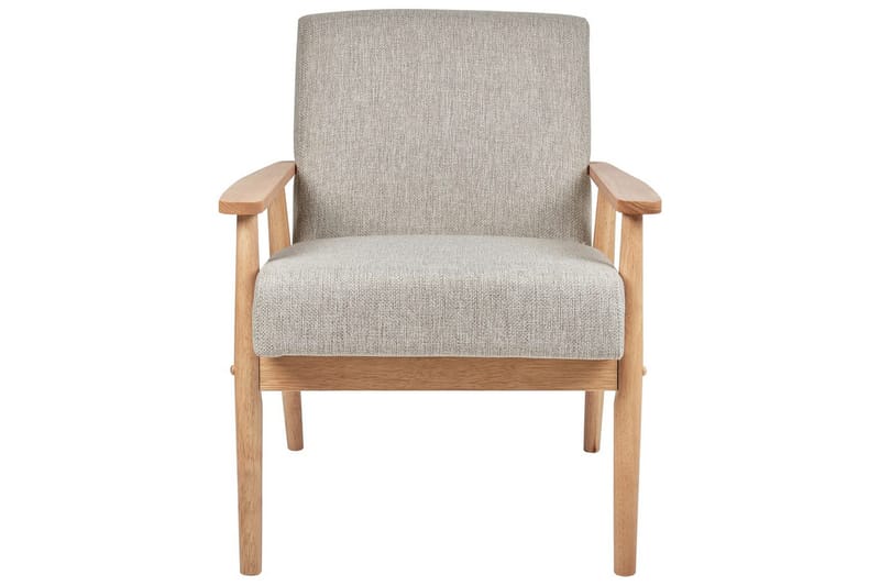 Lenestol Esrum Grå/lyst tre, Polyester - Grå/lyst tre, Polyester - Møbler - Stoler & lenestoler - Lenestoler