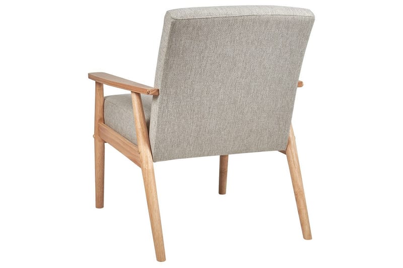 Lenestol Esrum Grå/lyst tre, Polyester - Grå/lyst tre, Polyester - Møbler - Stoler & lenestoler - Lenestoler