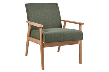Lenestol Esrum Grønn/lyst tre, Polyester