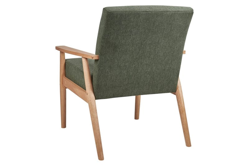 Lenestol Esrum Grønn/lyst tre, Polyester - Grønn/lyst tre, Polyester - Møbler - Stoler & lenestoler - Lenestoler