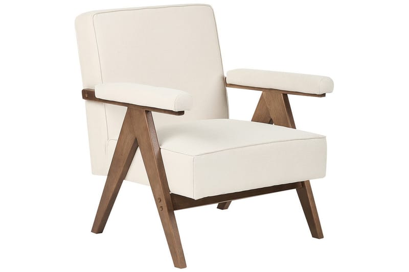 Lenestol Evje, Beige, mørkt tre