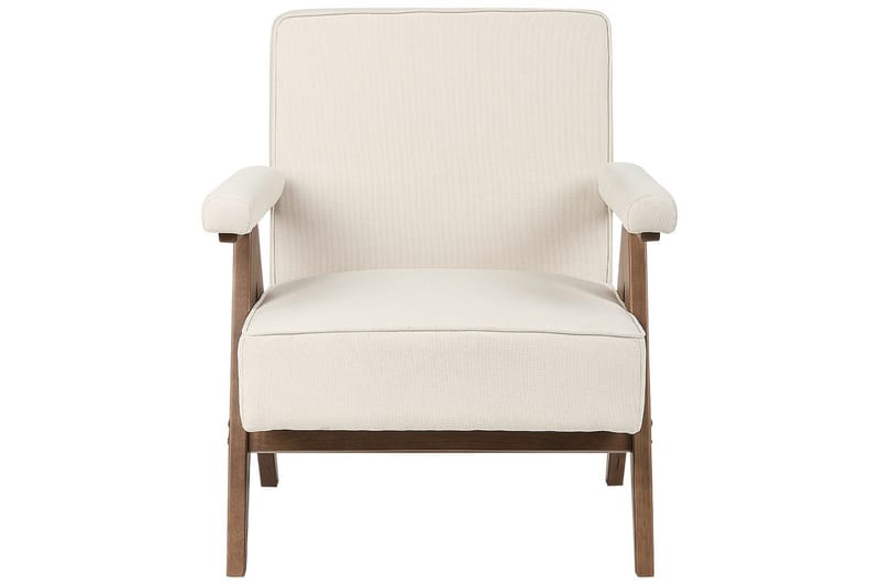 Lenestol Evje - Beige, mørkt tre - Møbler - Stoler & lenestoler - Lenestoler