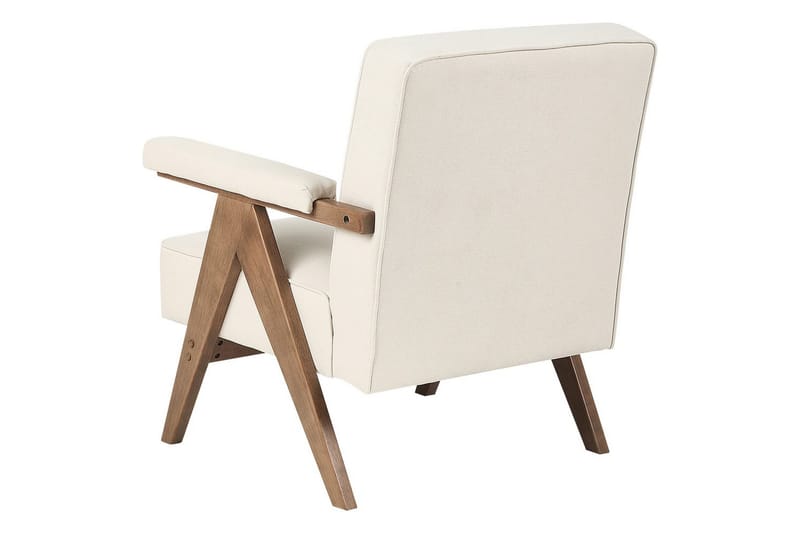 Lenestol Evje - Beige, mørkt tre - Møbler - Stoler & lenestoler - Lenestoler
