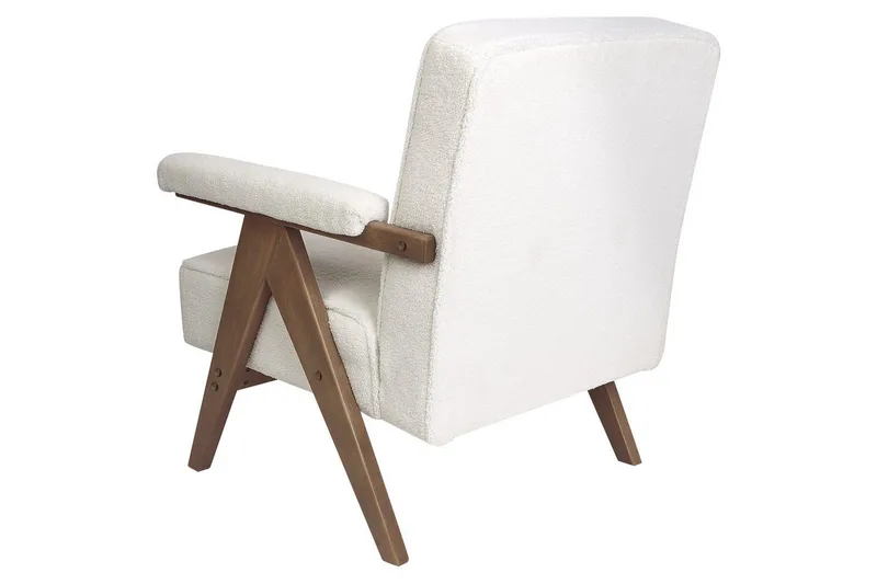 Lenestol Evje - Hvit, mørkt tre - Møbler - Stoler & lenestoler - Lenestoler