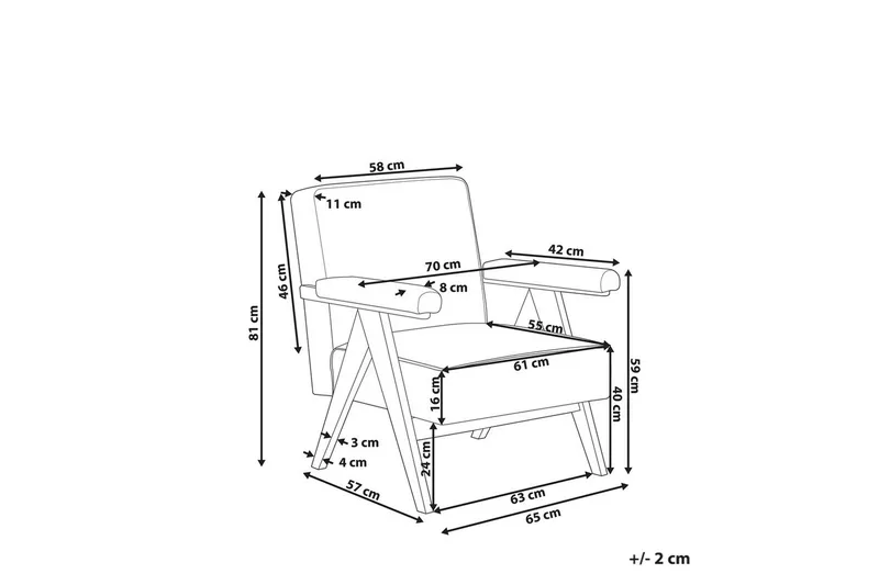 Lenestol Evje - Hvit, mørkt tre - Møbler - Stoler & lenestoler - Lenestoler