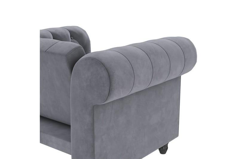 Lenestol Felix Antrasitt, Fløyel/Tre/Metall - Antrasitt, Fløyel/Tre/Metall - Møbler - Stoler & lenestoler - Lenestoler