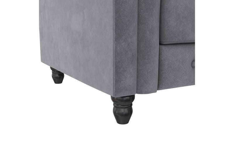 Lenestol Felix Antrasitt, Fløyel/Tre/Metall - Antrasitt, Fløyel/Tre/Metall - Møbler - Stoler & lenestoler - Lenestoler