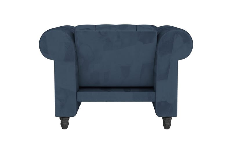 Lenestol Felix Blå, Fløyel/Tre/Metall - Blå, Fløyel/Tre/Metall - Møbler - Stoler & lenestoler - Lenestoler