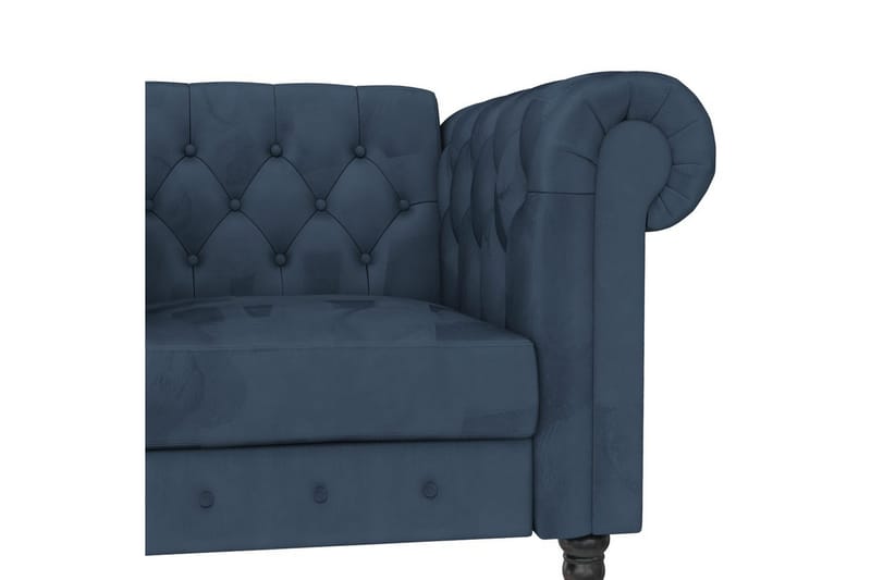 Lenestol Felix Blå, Fløyel/Tre/Metall - Blå, Fløyel/Tre/Metall - Møbler - Stoler & lenestoler - Lenestoler