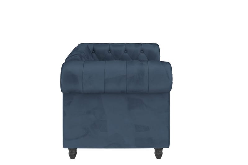 Lenestol Felix Blå, Fløyel/Tre/Metall - Blå, Fløyel/Tre/Metall - Møbler - Stoler & lenestoler - Lenestoler