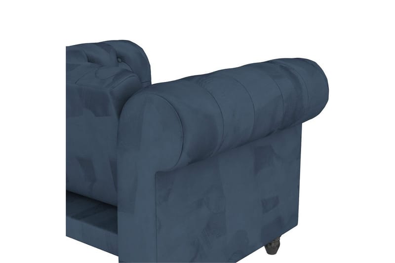 Lenestol Felix Blå, Fløyel/Tre/Metall - Blå, Fløyel/Tre/Metall - Møbler - Stoler & lenestoler - Lenestoler