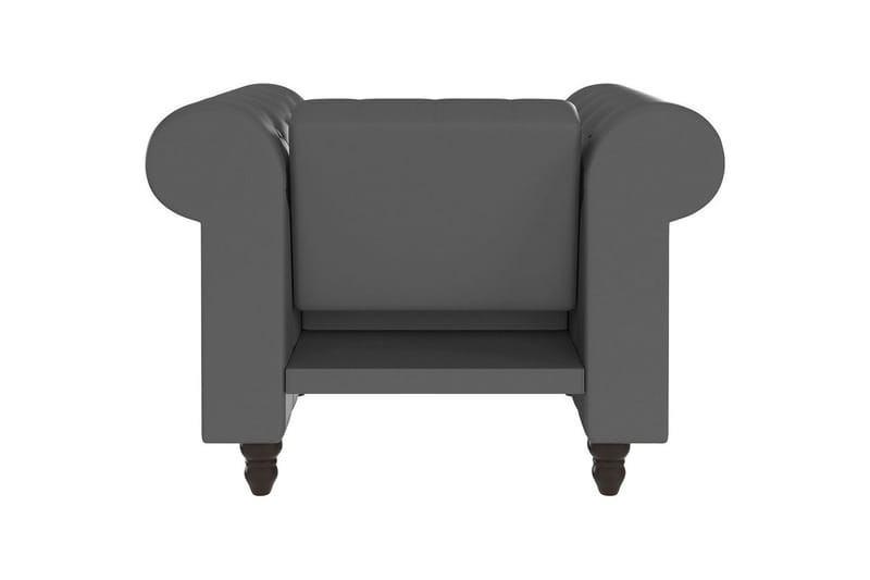 Lenestol Felix Grå, PU/tre/metall - Grå, PU/tre/metall - Møbler - Stoler & lenestoler - Lenestoler