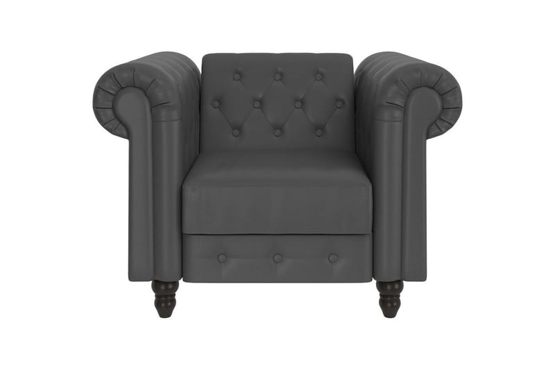 Lenestol Felix Grå, PU/tre/metall - Grå, PU/tre/metall - Møbler - Stoler & lenestoler - Lenestoler