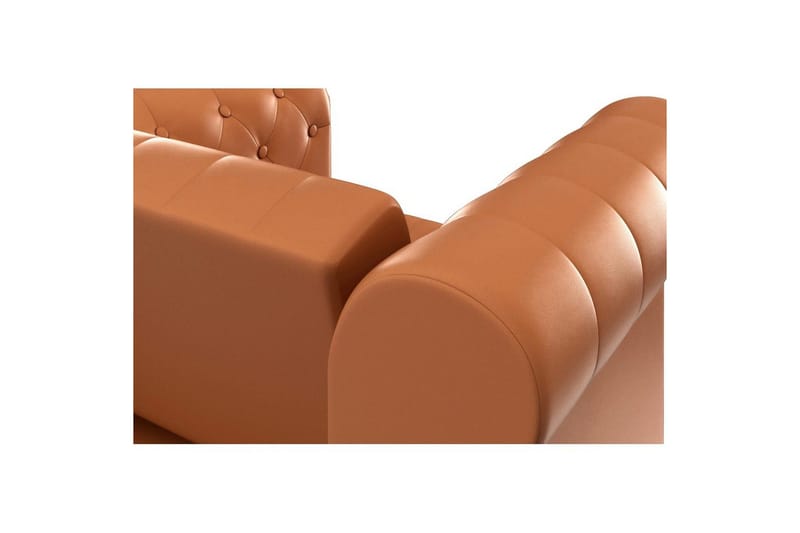 Lenestol Felix Kognac, PU/tre/metall - Kognac, PU/tre/metall - Møbler - Stoler & lenestoler - Lenestoler