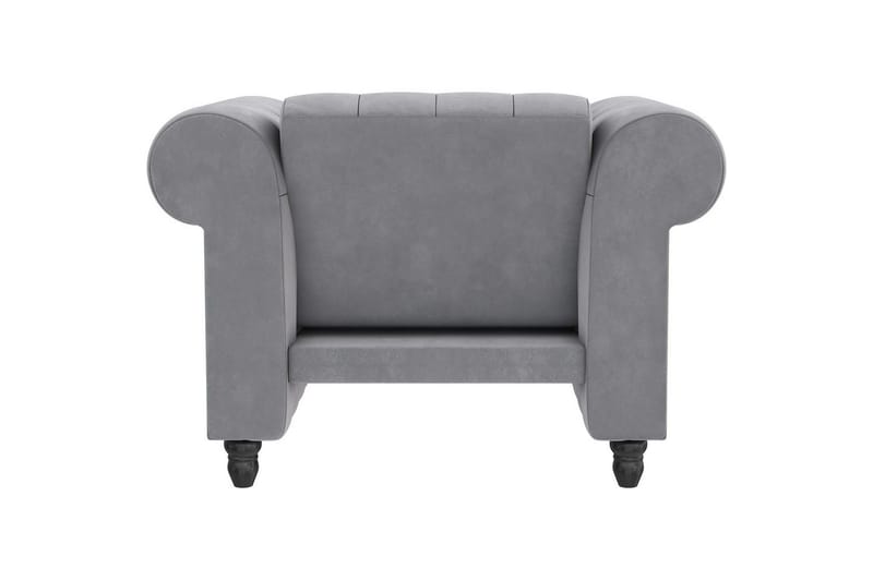 Lenestol Felix Lys grå, Fløyel/Tre/Metall - Lys grå, Fløyel/Tre/Metall - Møbler - Stoler & lenestoler - Lenestoler