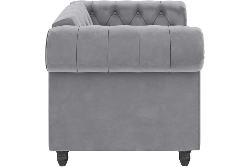 Lenestol Felix Lys grå, Fløyel/Tre/Metall - Lys grå, Fløyel/Tre/Metall - Møbler - Stoler & lenestoler - Lenestoler