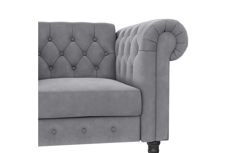 Lenestol Felix Lys grå, Fløyel/Tre/Metall - Lys grå, Fløyel/Tre/Metall - Møbler - Stoler & lenestoler - Lenestoler