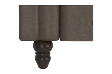 Lenestol Felix Mørk brun, Mikrofiber/Tre/Metall - Mørk brun, Mikrofiber/Tre/Metall - Møbler - Stoler & lenestoler - Lenestoler - Chesterfield lenestol