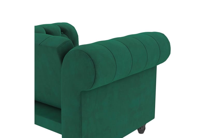 Lenestol Felix Mørk grønn, Fløyel/Tre/Metall - Mørk grønn, Fløyel/Tre/Metall - Møbler - Stoler & lenestoler - Lenestoler