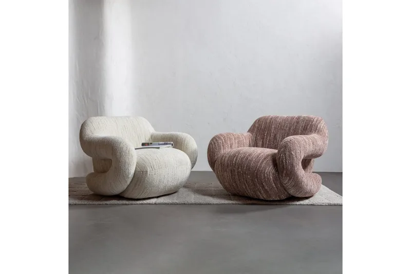 Lenestol Folke - Gammelrosa melange - Møbler - Stoler & lenestoler - Lenestoler