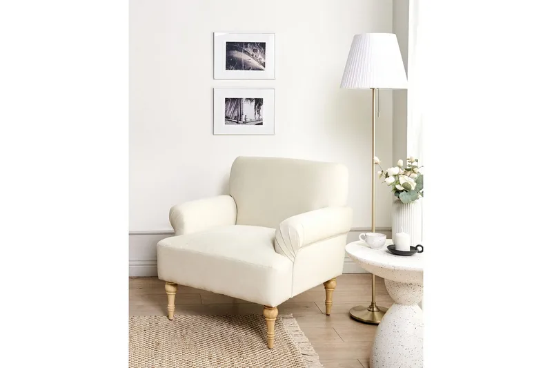 Lenestol Fredros - Beige, lyst tre - Møbler - Stoler & lenestoler - Lenestoler