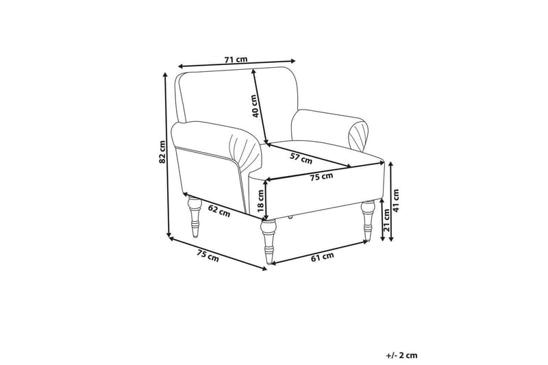 Lenestol Fredros - Taupe, lyst tre - Møbler - Stoler & lenestoler - Lenestoler