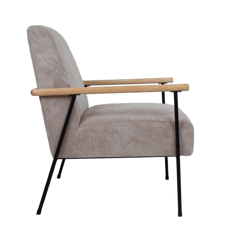 Lenestol HOME4YOU Jade 63x75,5x85,5 cm Gråbeige - Gråbeige - Møbler - Stoler & lenestoler - Lenestoler