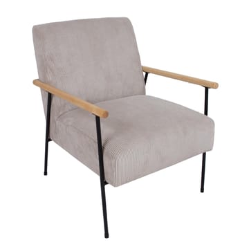 Lenestol HOME4YOU Jade 63x75,5x85,5 cm Gråbeige - Gråbeige - Møbler - Stoler & lenestoler - Lenestoler - Lenestol skinn