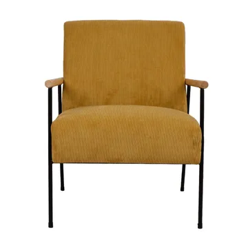 Lenestol HOME4YOU Jade 63x75,5x85,5 cm Gul - Gul - Møbler - Stoler & lenestoler - Lenestoler