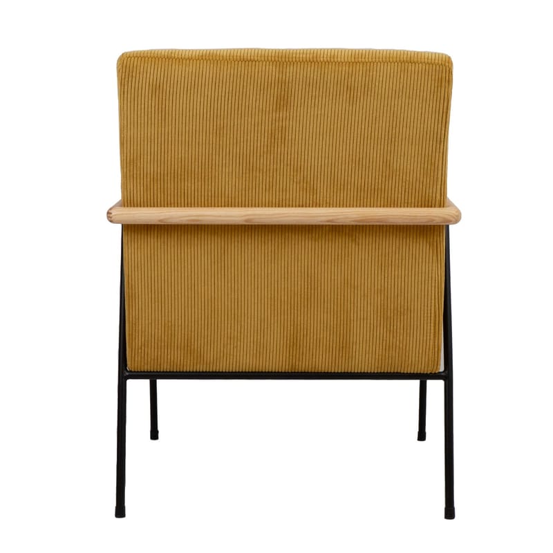 Lenestol HOME4YOU Jade 63x75,5x85,5 cm Gul - Gul - Møbler - Stoler & lenestoler - Lenestoler