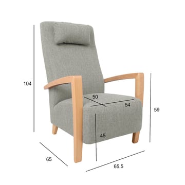 Lenestol HOME4YOU Venla 100x40xh115 cm, svart - beige - Møbler - Stoler & lenestoler - Lenestoler