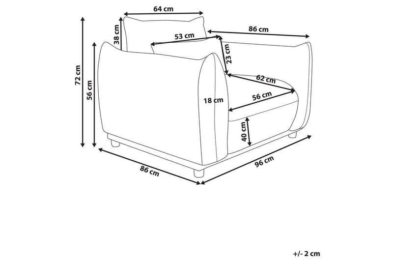 Lenestol Jamsa - Hvit, Svart - Møbler - Stoler & lenestoler - Lenestoler