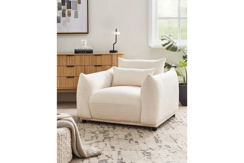 Lenestol Jamsa - Hvit, Svart - Møbler - Stoler & lenestoler - Lenestoler