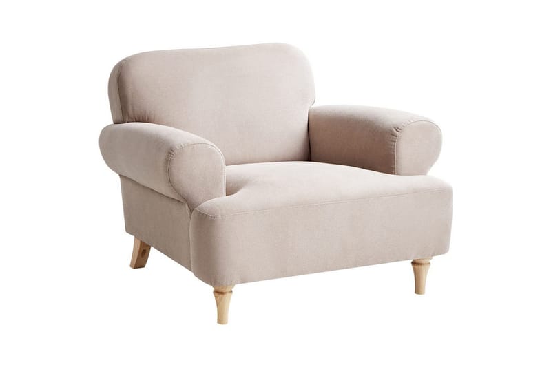 Lenestol Kiberg, Taupe, lyst tre