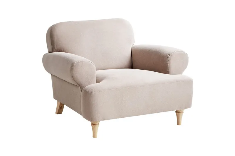 Lenestol Kiberg - Taupe, lyst tre - Møbler - Stoler & lenestoler - Lenestoler