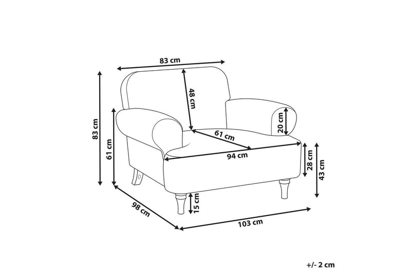 Lenestol Kiberg - Taupe, lyst tre - Møbler - Stoler & lenestoler - Lenestoler