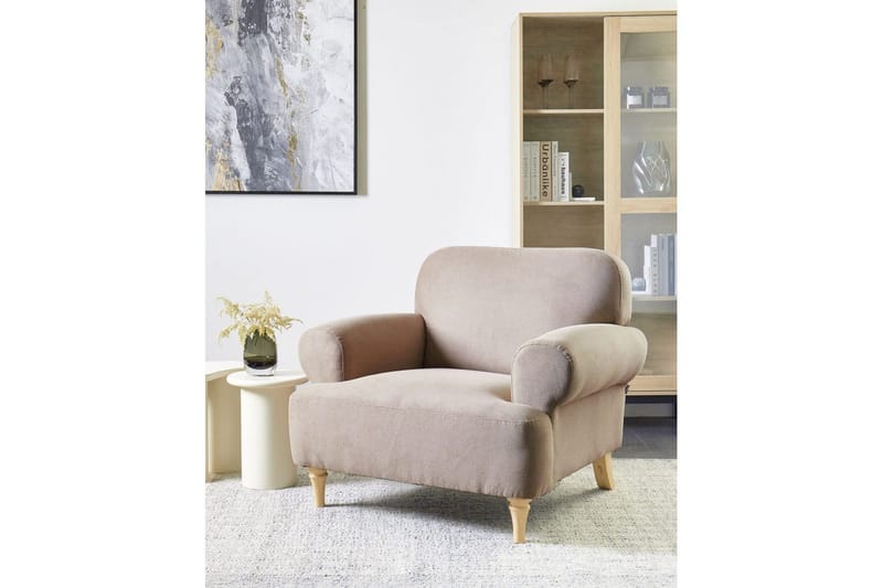 Lenestol Kiberg - Taupe, lyst tre - Møbler - Stoler & lenestoler - Lenestoler