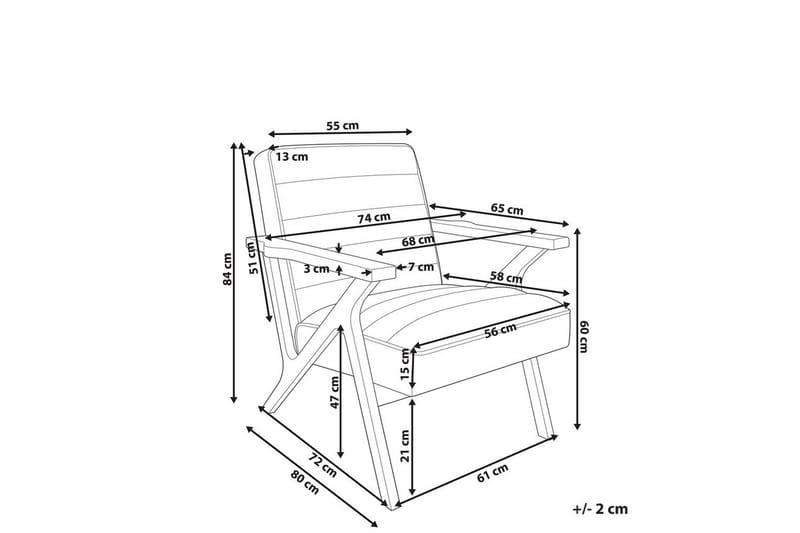 Lenestol Kisa - Brunt, mørkt tre - Møbler - Stoler & lenestoler - Lenestoler