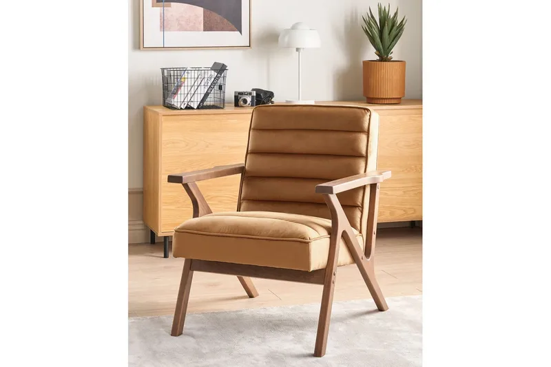 Lenestol Kisa - Brunt, mørkt tre - Møbler - Stoler & lenestoler - Lenestoler