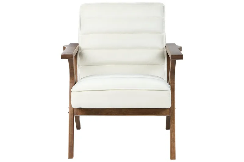 Lenestol Kisa - Hvit, mørkt tre - Møbler - Stoler & lenestoler - Lenestoler